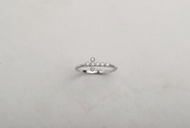 天然小鑽十字架戒指14k