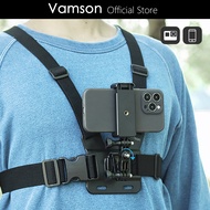 Vamson สำหรับ iPhone 13 14 Samsung Huawei สายคล้องคอ Body Harness โทรศัพท์คลิปสำหรับ Insta360สำหรับ Gopro Hero 11 10 9 8 7