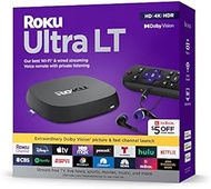 Roku Roku Ultra LT（2023）HD/4K/HDR DOLBY VISION QUAD-COREストリーミングプレーヤーHDMIケーブル、ヘッドフォン、ボイスリモートW/プライベートリスニング、イーサネット 「並行輸入品」