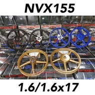 ENKEI NVX155 AEROX155 ENKEI A5 522 Sprot Rim 17inch 1.6/1.6 SP522 MODEL (BLACK /BLUE /GOLD) NVX 17INCH SPORT RIM