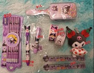 Kuromi 酷洛米 精品系列 梳子 毛絨掛件 鉛筆 卷裝貼紙 間尺 擦膠