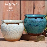 Ready stock ‼️ Ceramic Flower Pot/ Set多肉植物陶瓷绿萝石斛缺口花盆