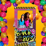 1pc Retro Disco 80s Background Banner, Back To 80s Photo Prop, 80s Party Decor, 80s Hip Hop Theme, V
