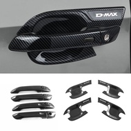 For ISUZU D-MAX 2021-2025 carbon fiber pattern car door handle bowl cover,DMAX exterior accessories