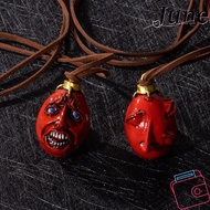 JUNEGOODS 1997 Anime Cosplay Props, Round Resin Behelit Griffith Egg of King Necklace, Metal Cosplay