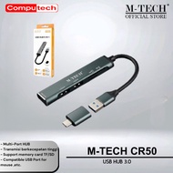 M-TECH CR50 USB Hub 3.0 | MTECH 3 Port + SD TF With Type C OTG 5in1 SD Card Reader USB Card Reader