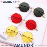 AMUNDR Steampunk Sunglasses Men and Women UV Protection Circle Glasses Circle Glasses