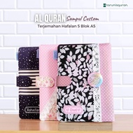 Al Quran Memorization 5 Color Blocks Medium Translation Custom Cover Embroidered Name A5 HFZ