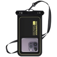 ZUZG 1 Pack Waterproof Phone Pouch 7" IPX8 Floating Cellphone Dry Bag with Sponge & Lanyard for Swim