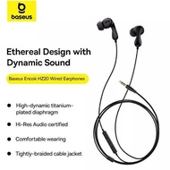 Baseus Encok Hz20 Wired Earphone Headset Kabel Audio Jack 3.5Mm Bass Hi-Res Sound