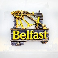 Belfast Shipyard Crane Fridge Magnet - 3D Titanic Legacy Souvenir Industrial Heritage Decor Unique I
