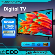 Digital TV 24 Inch 1080P HD LED Television Murah HDMI VGA Expose 5-Year Warranty