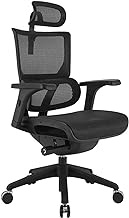 Office Chair - Ergonomic Breathable Mesh Study Desk Chair with Lift Armrest and Headrest, Adjustable Height Tilt Swivel Computer Gaming Chairs for Home Office (Color : Black) lofty ambition