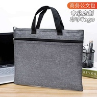 A4ผ้ากันน้ำ Oxford สองชั้นกระเป๋าถือแบบมีซิปเอกสารทางธุรกิจใช้ได้ทั้งชายและหญิงการประชุมสำนักงาน Tas