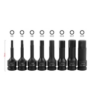 [Hex] CR-MO Driver Impact Bit Socket Set for Torque Spanner Ratchet Socket Wrench