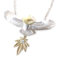 TADY&KING 老鷹 Ganja 全金鍊項鍊，SV925 銀，18K 銀，42.8 克，男士款