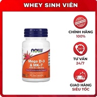 Now Vitamin Mega D3 & Mk7- 5000 IU/180mcg (60 Viên) tại Whey Sinh Viên HP