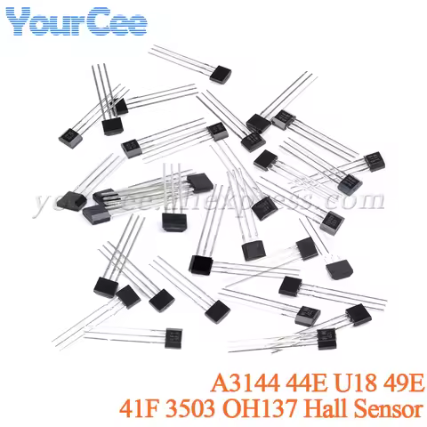 100pcs A3144 44E U18 49E 41F 3503 OH137 OH3144 Hall Effect Sensor Switch Hall Element Brushless Elec