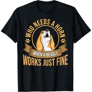 Who Needs A Horn Beagle Lover Tee Funny Beagle Dog T-Shirt