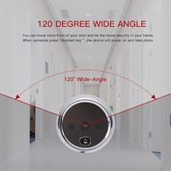 【WVH】-LCD Screen Electronic Door Viewer Bell IR Night Door Camera Photo Recording Digital Door Viewe