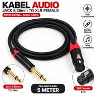 50cm-5mtr Akai 6.5mm Mono Male To XLR Female Mic Cable