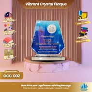 OCC 002 CRYSTAL AWARD PLAQUE