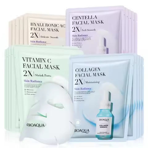 20pcs BIOAQUA Moisturizing Face Mask Whitenting Facial skincare Anti-aging Wrinkle Hydrating Facial 