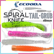 ECOODA SPIRAL / KNIFE TAIL GRUB 49mm SOFT PLASTIC SP LURE AJING WORM GELI GELI FISHING LURE SOFT LUR