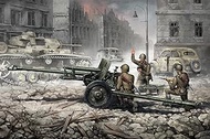 Zvezda ZS3671 3671-Soviet Anti Tank 76mm Gun with Crew, 1/35 Scale, Model Kit