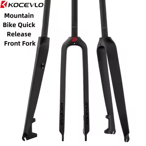 KOCEVLO Full Carbon MTB Fork 26/27.5/29er Quick Release Ultralight T800 Hard Fork 3K Full Carbon Rig