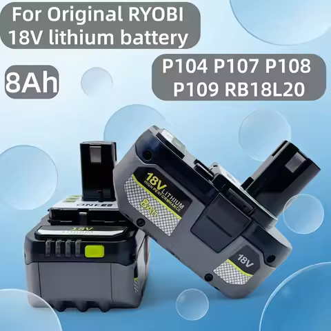RYOBI 18V Original High Performance Lithium Battery No Memory Effect, Rechargeable All Power Tools P