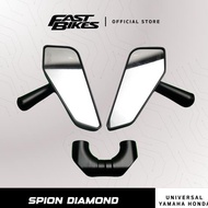 Fastbikes Rearview Mirror Diamond Black Cover El H2C Universal Circuit Hy