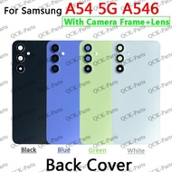 For Samsung Galaxy A54 5G A546 Glass Battery Back Cover Housing Case Replacement With Camera Lens Fr
