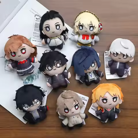 Hot Game Persona 5 Plush Keychain Cute Joker Akechi Bag Pendant Kawaii P3 Aigis Yuki Soft Stuff Acce