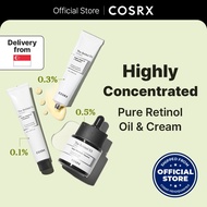[COSRX] The Retinol 0.1 Cream & 0.3 Cream & 0.5 Oil (20ml), Powerful Wrinkle Killer, Pure Retinol, A