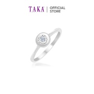 TAKA Jewellery Round Diamond Ring 9K