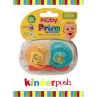 Nuby Prism 2-Pack Pacifiers, 6-12 mos - Giraffe & Circles