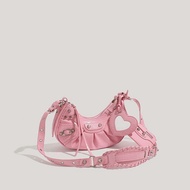 [New Product Special Offer] Small ck Rivet Tassel Three-in-One Motorcycle Bag Female Spring Summer N