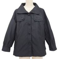 狀況極佳：BURBERRY BURBERRY LONDON FC731-715-09 標誌紐扣短夾克，格子襯裡，黑色，44 碼，日本製造，正品，女款。