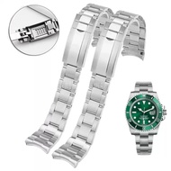 20mm 21mm 904L Watchbands For SUB DAYTONA NH35 NH36 Men Glide Lock Clasp Watch Strap Solid Stainless