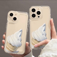 Icecream Sundae Cone Aiskrim Design Casing Transparent Murah Good Quality Tahan Lasak Casing iPhone 