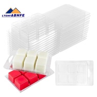 30pcs Wax Melt Container Clamshell Packaging Mold Box 6 Cavity Clear Plastic Cube Tray Wax Melt Clam