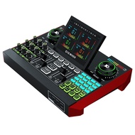 Audio Interface USB Podcast Equipment Bundle Mixer &amp; Vocal Effects,G10 Multi-Channel Sound Card Board Voice Changer, All-in-one XLR Studio DJ Mixer for Phone PC Live Streaming