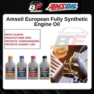 Amsoil European Fully Synthetic Engine Oil Lubricant 0W20 0W40 5W30 Amsoil 5W40 Minyak Hitam Engine
