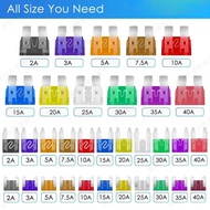 Medium Car Fuse Insert Car Motorcycle Fuse Car Fuse 1A/2A/3A/5A-50A
