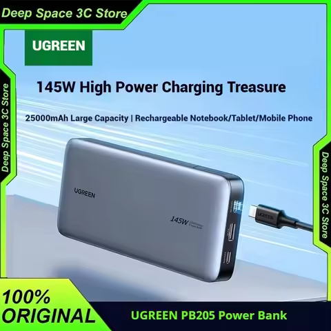 UGREEN 140W 25000/20000mAh Power Bank 100W Large Capacity Fast Charge Mobile Power Bank for Laptop N