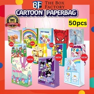 [50pcs] Cartoon Paper Bag Birthday Paper Bag Ejen Ali Frozen Spiderman Avenger Baby Shark Pony Didi 