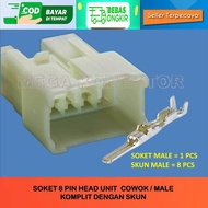 8 PIN CABLE Socket 8 PIN HU Socket 8 PIN CAR Socket 8 PIN MALE CAR TAPE Socket 8 Pin Socket/