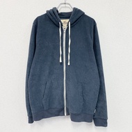 HOLLISTER เสื้อฮู้ดแบบซิปเต็ม สีน้ำเงินกรมท่า ไซส์ XL สินค้ามือสอง