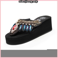 ❤️ 2025  sandal perempuan plus size kasut bata wanita[Super 2000 HTK] Diamond Flip Flops Women's Sum
